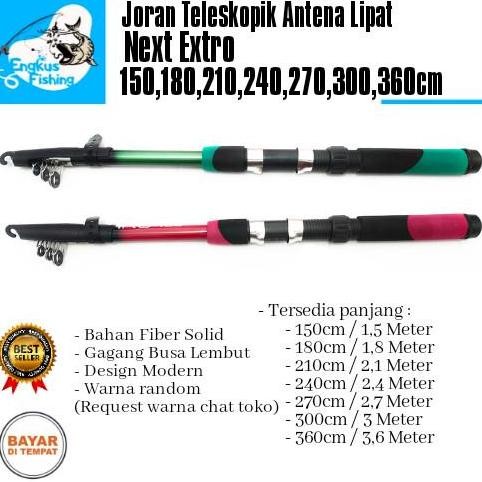 Joran Teleskopik Antena Lipat Extro/ miyabi 150cm-360cm Kuat & Murah