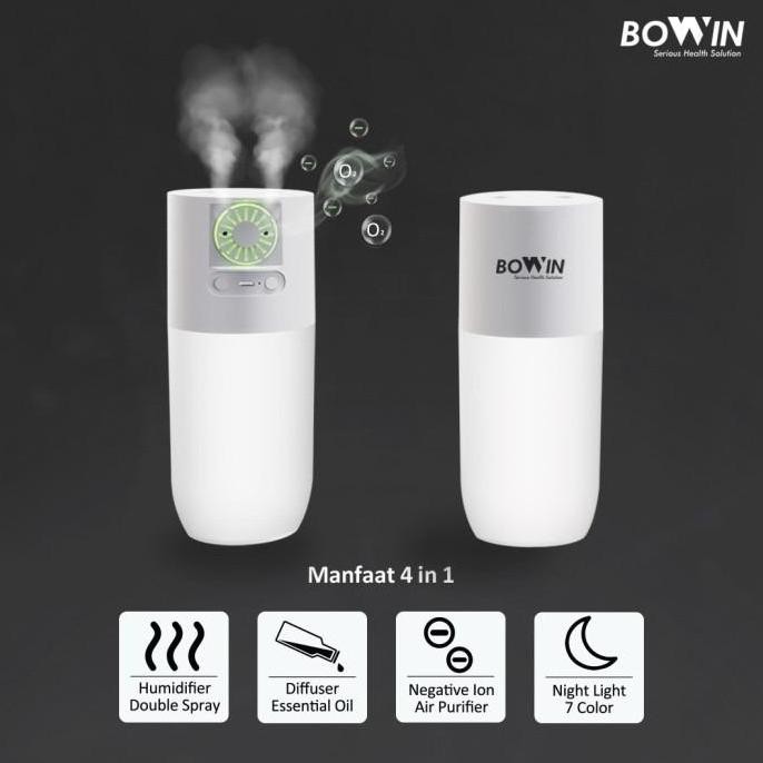 Bowin Oxy H2O Air Purifier Humidifier Diffuser Lampu Malam