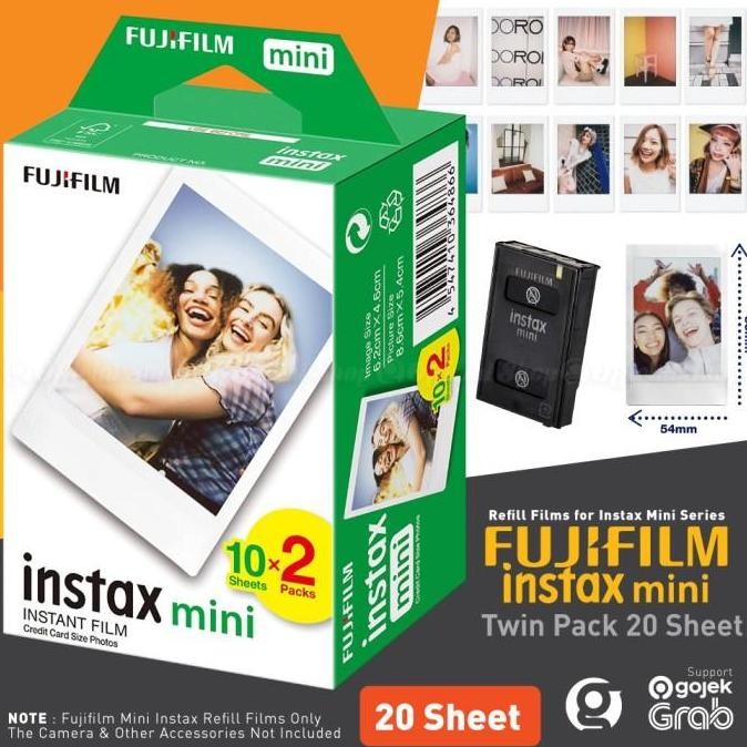 MAHITO- Fujifilm Refill Instax Mini Film Twinpack Plain - 20 Lembar
