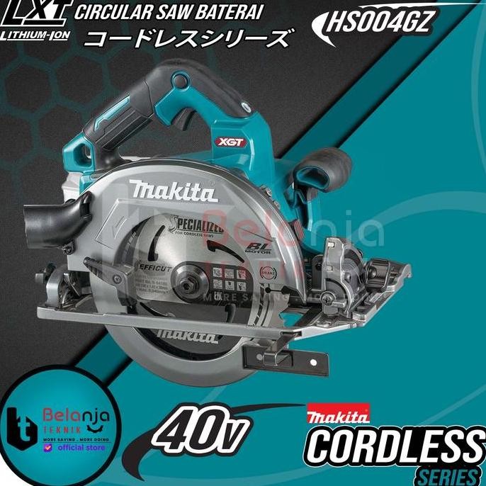 JINICHI- Makita Mesin Circular Saw Baterai HS004GZ Cordless Potong Kayu 40V 7"