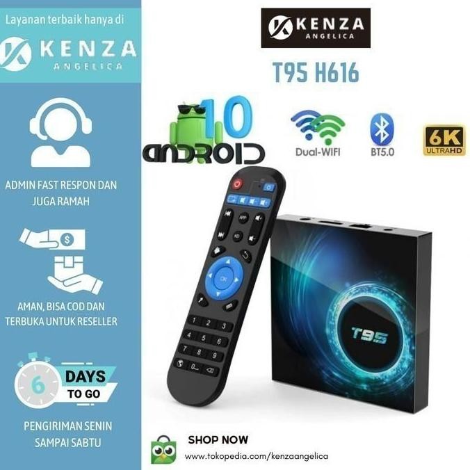 Awafash- T95 H616 - Android 9 Smart Android TV Box 6K - RAM 4GB ROM 32GB