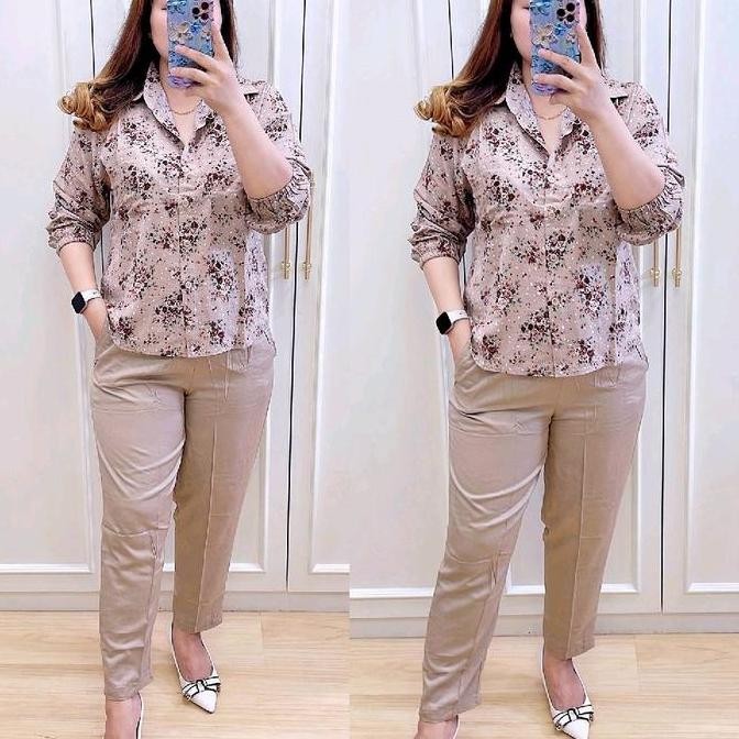 Promo Setelan Wanita Kekinian Rayon Premium Ld 110Cm Bahan Adem 2872-775 Cod