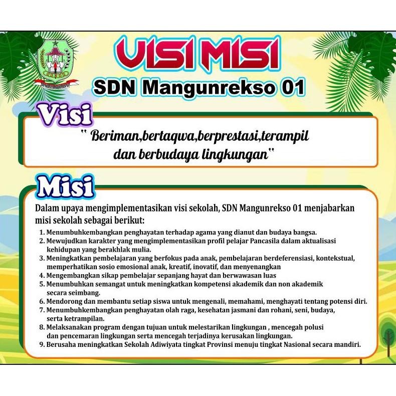 VIRAL visi misi sekolah/hiasan dinding sekolah plus perekat bisa request tulisan