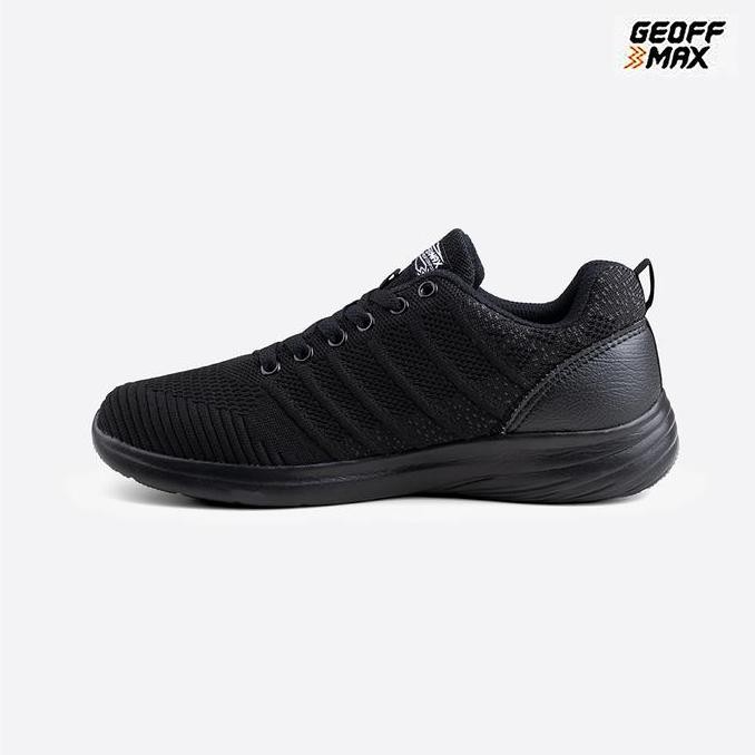 Geoff Max - At-693 All Black | Sepatu Olahraga Hitam Pria Wanita Sport Shoes Sneakers Casual Kerja