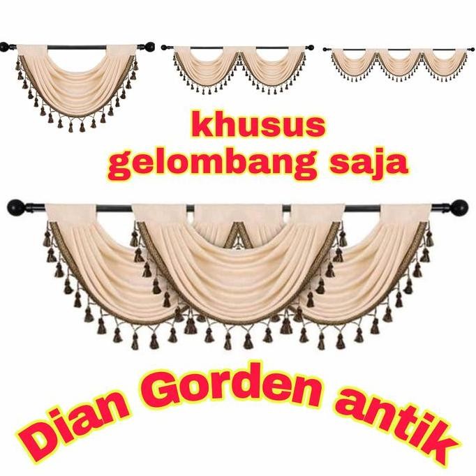 Gorden Poni gelombang Gorden jendela pintu kamar minimalis modern