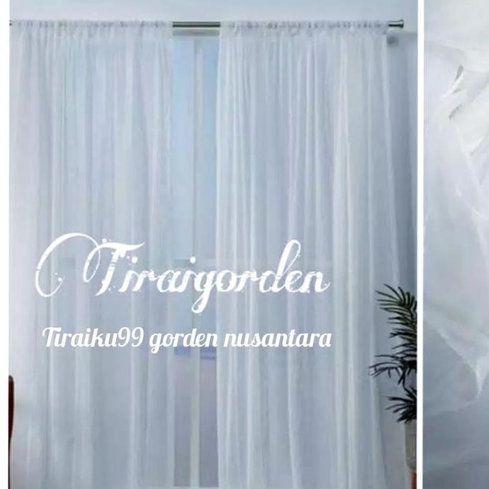 gorden  Vitrase Putih polos dalaman gorden jendela Model serut