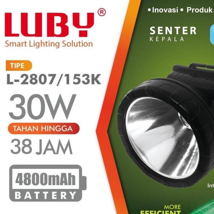 Senter Kepala Luby 30 Watt L-2807/153K ( Cahaya Kuning ) (KS) Senter