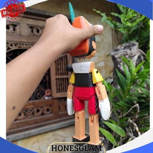 New Boneka Pinokio - Pinokio - Pinokio Kayu - Mainan Pinokio - Pinokio Gantung - Tali - Dekorasi Pin