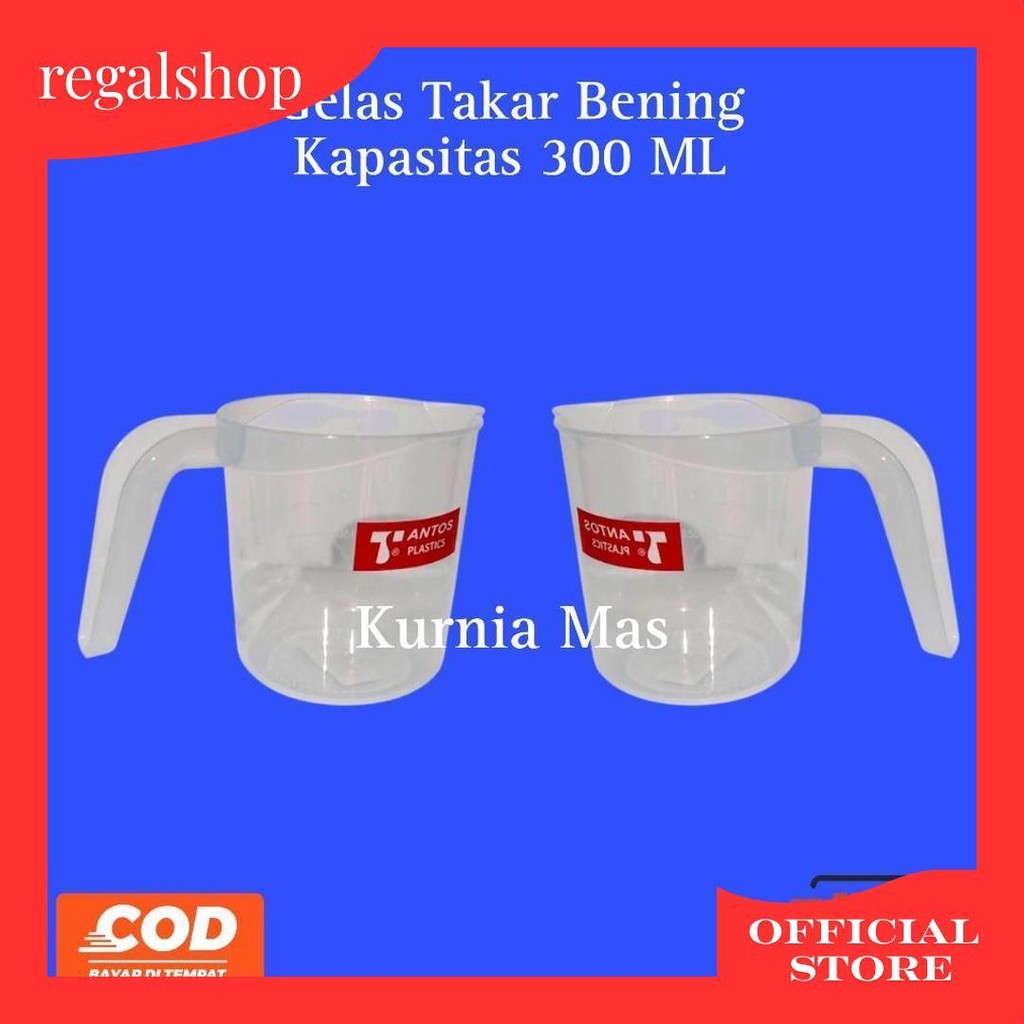 Gelas Takar Bening 300 Ml Gelas Ukur Kecil Plastik Ori