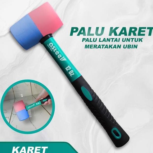 Asteel Palu Karet Keramik Granit Lantai Rubber Hammer Besar 16Oz Sedang 12Oz Kecil 8Oz Palu  Karet J