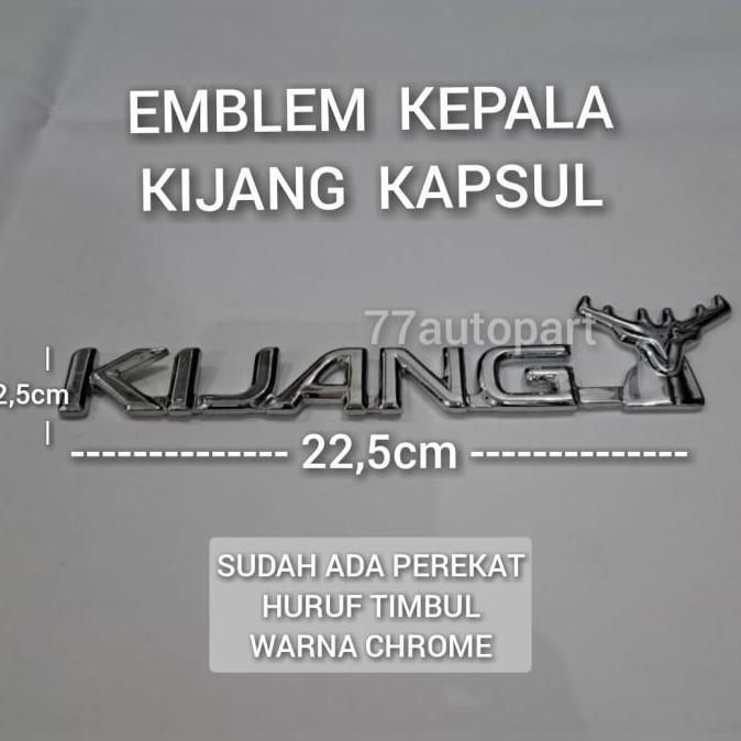 emblem logo mobil tulisan kijang kepala chrome untuk kijang kapsul