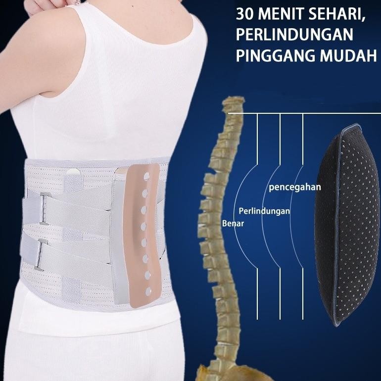 PUNCAKSabuk Dukungan Korset Lumbal untuk Meringankan Sakit Punggung, Tulang Belakang, dan Saraf Ping