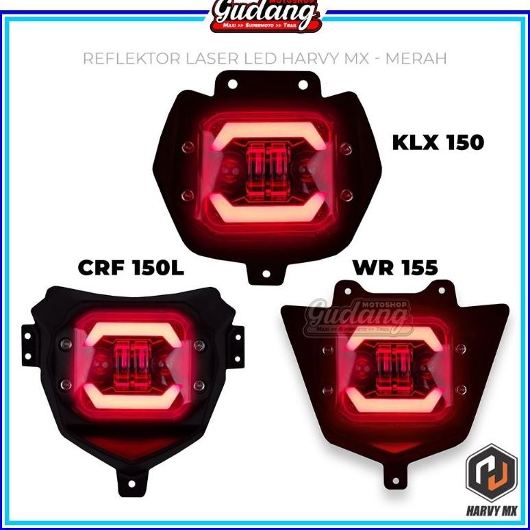 Reflektor Laser Led HRV Lampu Depan LED Supermoto CRF 150L WR 155 KLX BIGFOOT DTRACKER Aksesoris mot