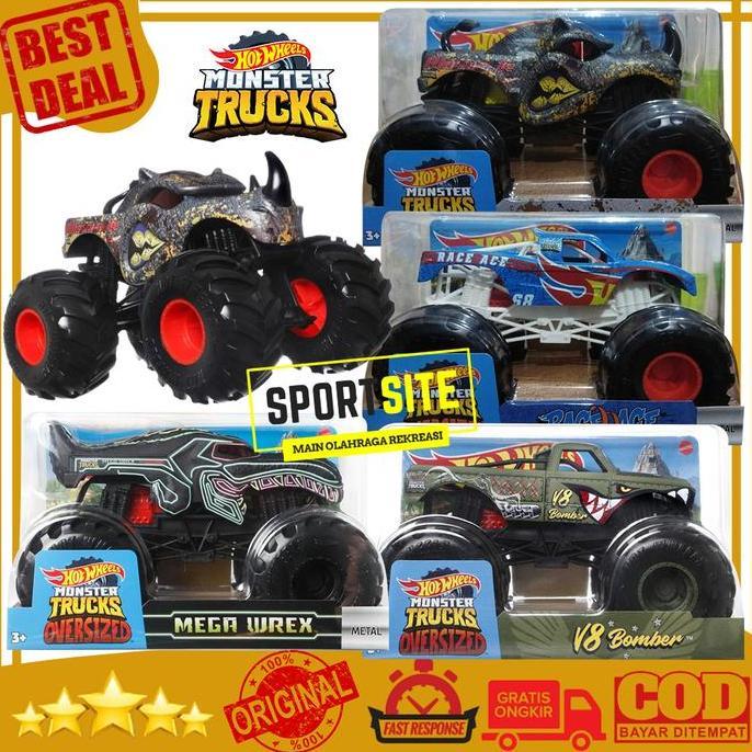 Hot Wheels Monster Trucks 1/24 Oversized Giant Truck Mobil Mobilan Truk Besar Mainan Anak Diecast Or
