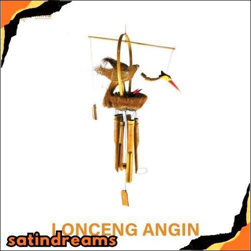 New Lonceng Angin Bambu Motif Burung - Genta Angin Bambu - Gantungan Bambu - Lonceng Bambu - Lonceng
