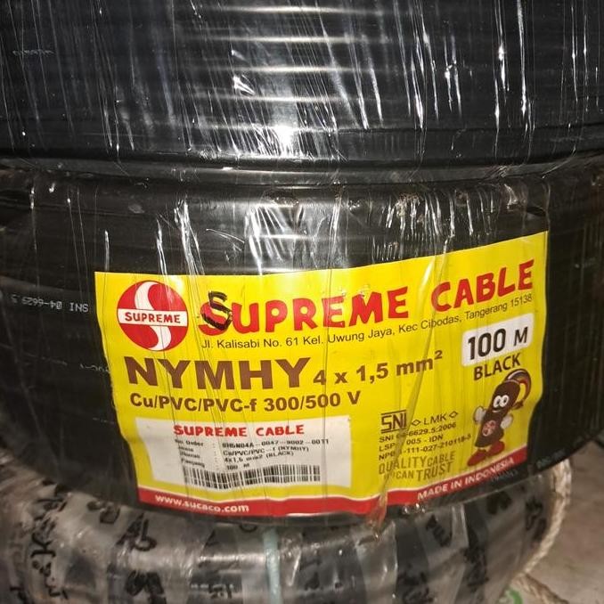 kabel nymhy 4x1,5 100m kabel serabut 4x1,5mm 100m supreme nyyhy / nymhy 4x1,5 supreme 100m