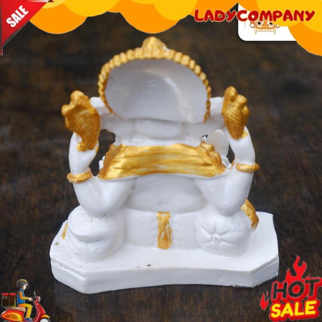 Termurah Patung Ganesha ceper 12 cm - Ganesha Resin - Patung Ganesa - Miniatur Ganesha - Ganesa - Pa
