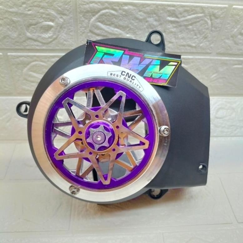 Tutup Cover Kipas Mesin set Spiner Spinner Motif Bintang Cnc Almunium Pnp Yamaha Mio sporty Mio Smil