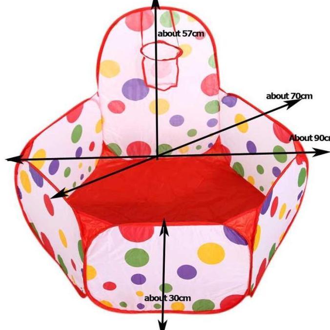 Mainan Kolam Mandi Bola Anak Bak Tenda Keranjang Mandi Bola Bayi