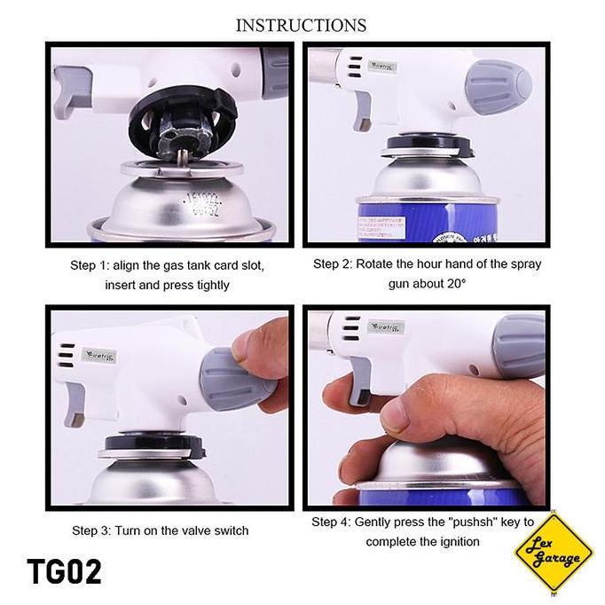 Blow Torch Gas Flame Gun Alat Las Portable Kepala Las Gas LPG