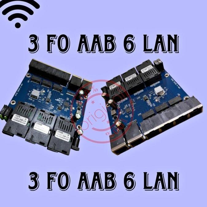 BEBAS ONGKIR - CONVERTER 3 FO AAB 6 LAN 10/100