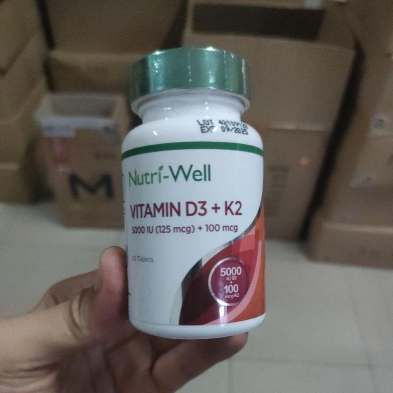Nutriwell Vitamin D3 5000 Iu + K2 100 Mcg - 60 Tablet Original