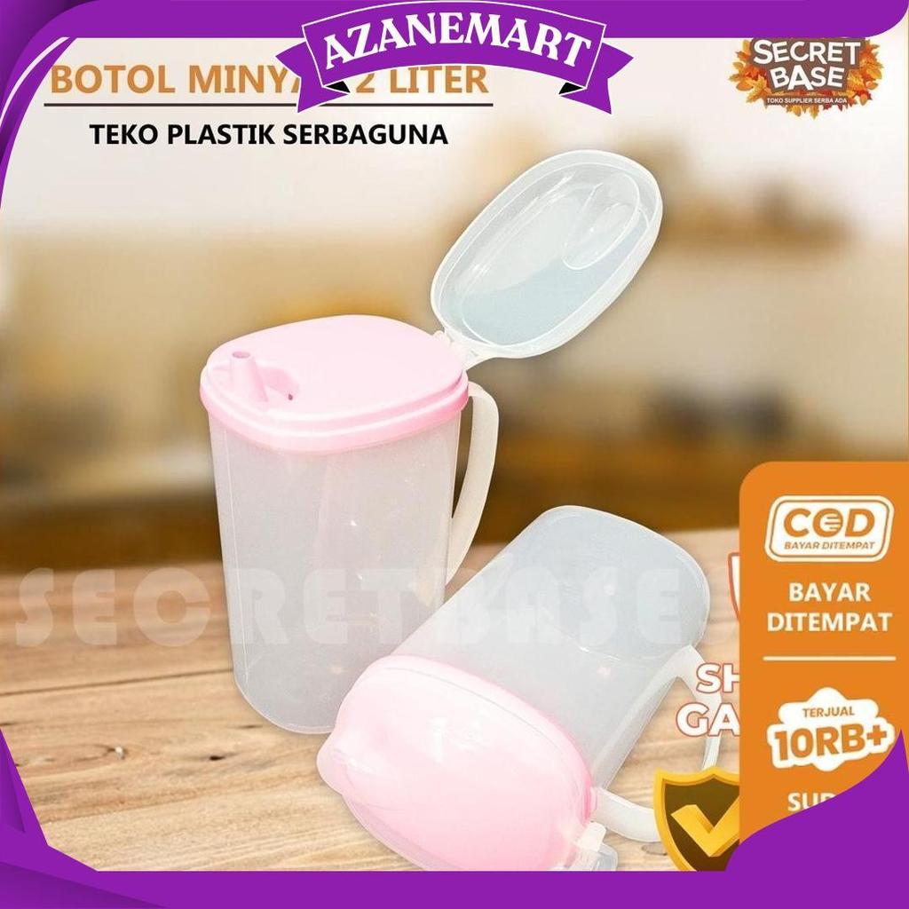 Botol Minyak 2 Liter - Tempat Minyak Goreng / Teko Plastik Serbaguna Promo 10.10