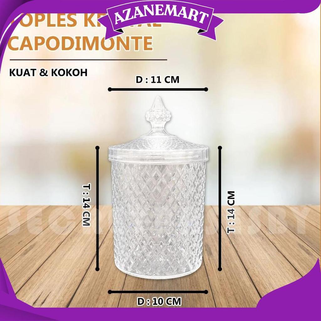 (Isi 6Pcs) Toples Kristal - Toples Lebaran Kue / Toples Plastik Bening Ori