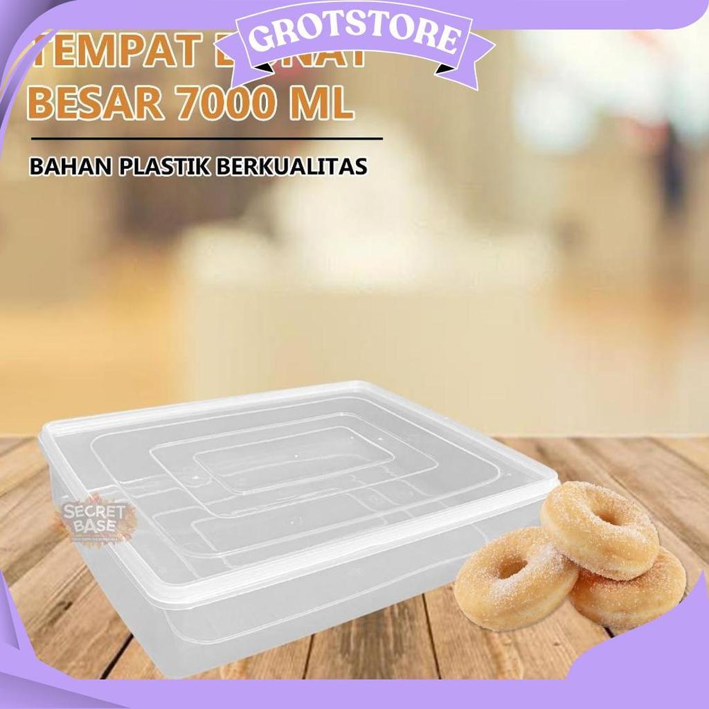 Tempat Donat Besar - Wadah Makanan Serbaguna 7000Ml / Kotak Plastik Rapat Cod