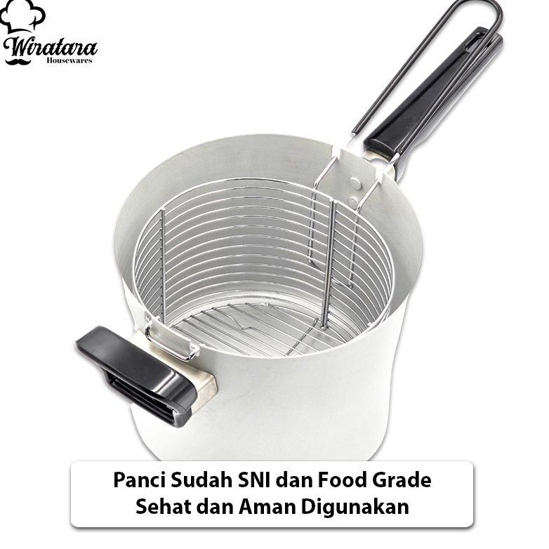 Maspion Panci Deep Fry + Saringan Stainless 18cm Tinggi Dalam | Penggorengan Kentang Ayam Tempura Al