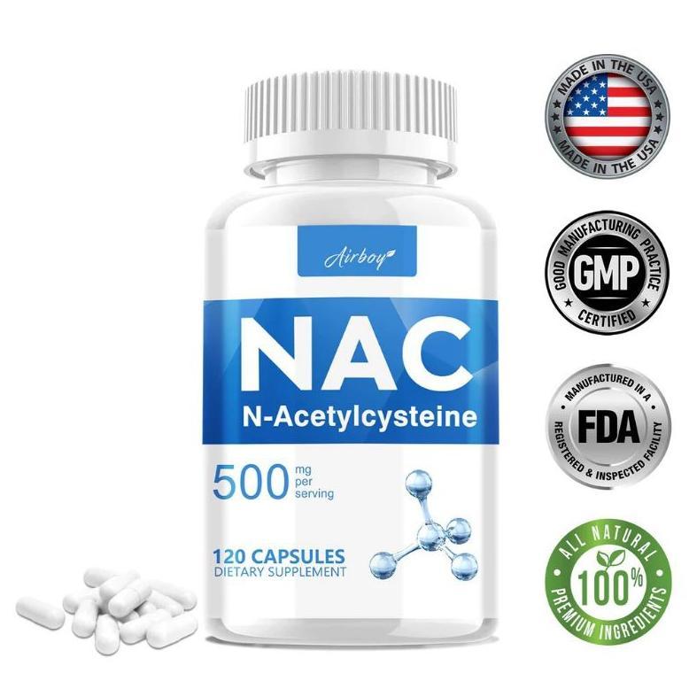 Usa Nac Acetyl L-Cysteine 500Mg - 120 Kapsul Antioksidan Glutathione L Cysteine Original