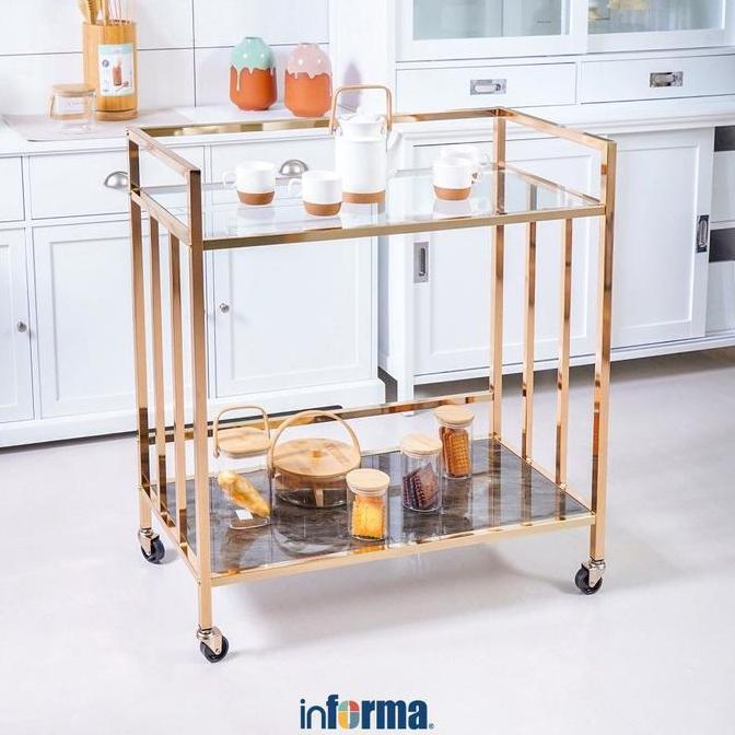 INFORMA NIXON RAK TROLI DAPUR - GOLD