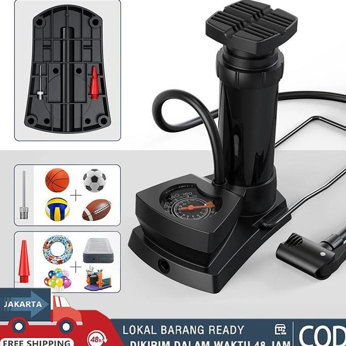 FINESSE COD Dengan Barometer Pompa Ban Motor Manual Pompa Sepeda Portabel Dengan Tabung Manual Bicyc