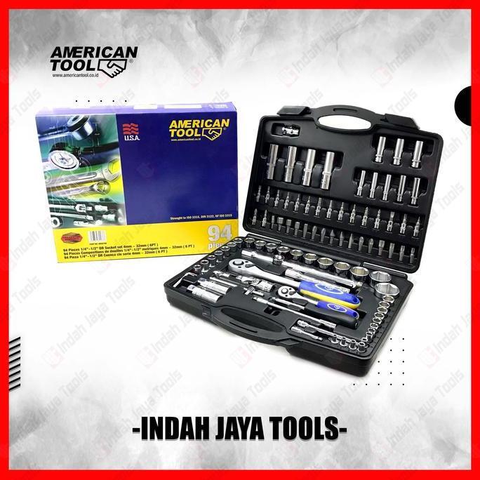 AMERICAN TOOL Kunci Sok Set 94 Pcs - Mata Obeng Sock Socket Wrench