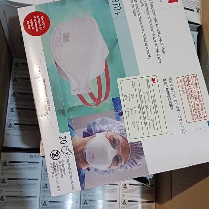 3M Aura 1870+ Masker N95 Surgical Mask Isi 20