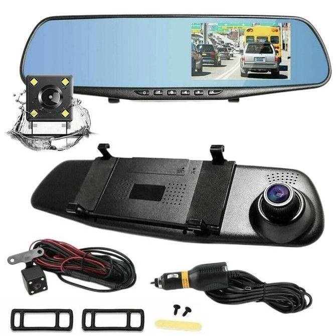 Kamera Mobil Kaca Spion 2 Kamera - Dvr Mobil Kaca Spion KMS02
