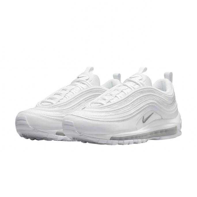 Sepatu Sneakers Nke Air Max 97 Triple White Nke 100% BNIB ES