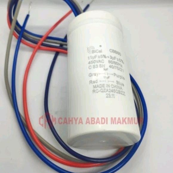 Kapasitor Mesin Cuci SHARP 11+3 uF Capasitor Mesin Cuci SHARP ORIGINAL Sparepart mesin cuci