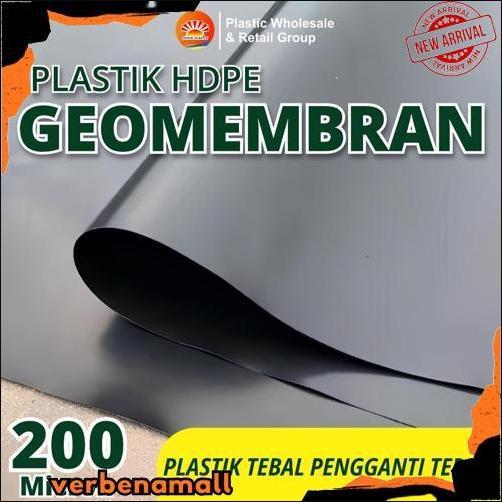 New GEOMEMBRAN HDPE TEBAL 200 MICRON LEBAR 3 METER