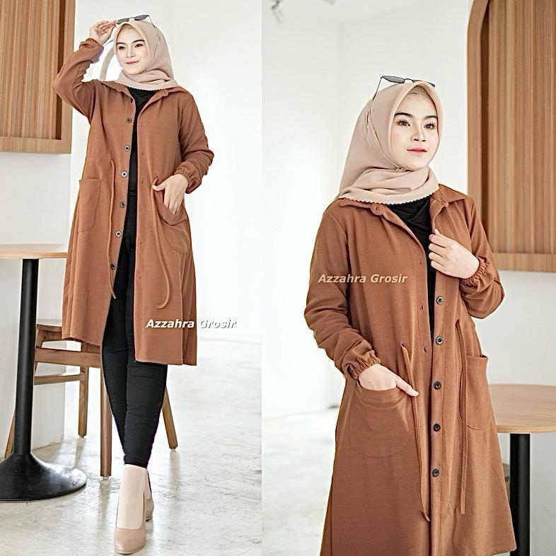 AM - Celsia Cardigan Wanita Serut Pinggang Outer Wanita Kasual