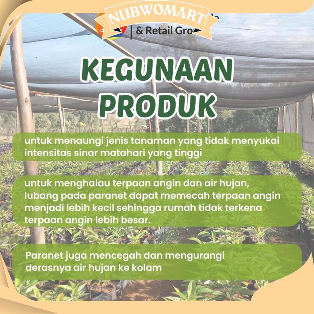 Paranet Tanaman/Jaring Paranet 70% Rajut Segitiga Lebar 3 Meteran Ecer Cod