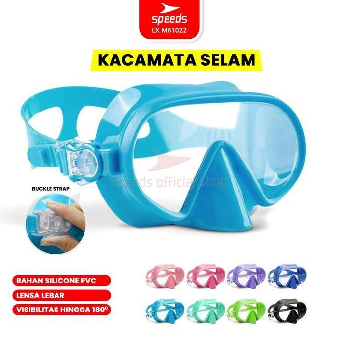 SPEEDS Snorkel Mask Kacamata Selam Dewasa Peralatan Menyelam M61022
