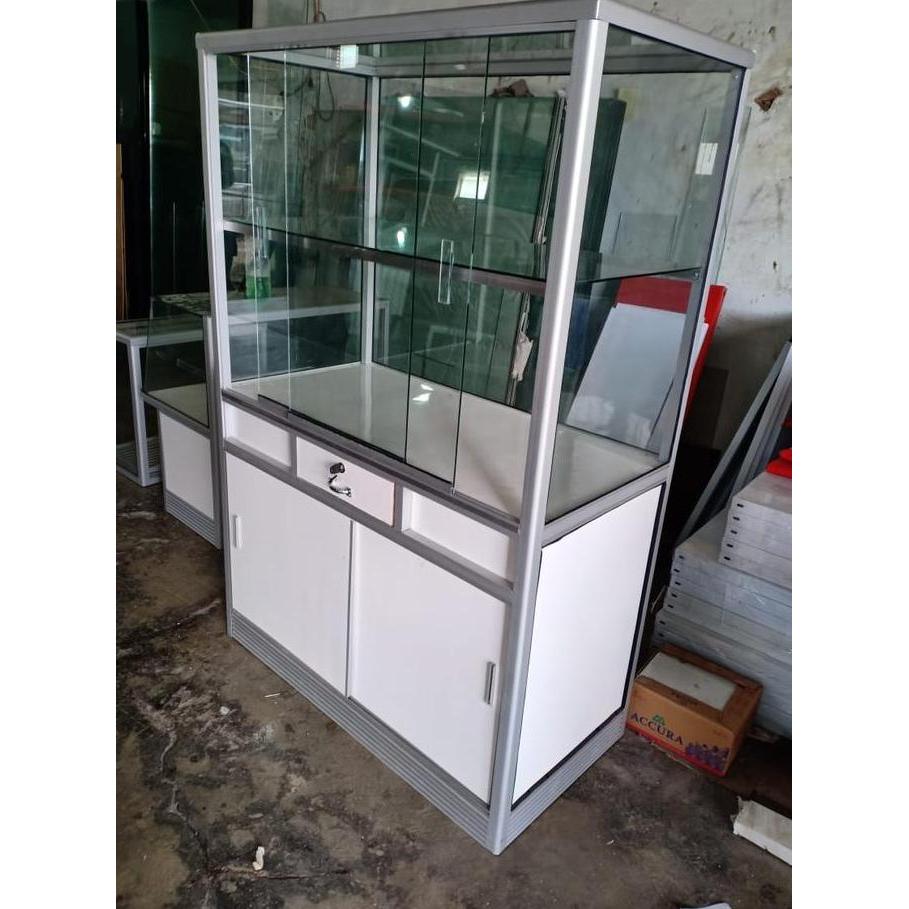 Etalase makanan pintu kaca