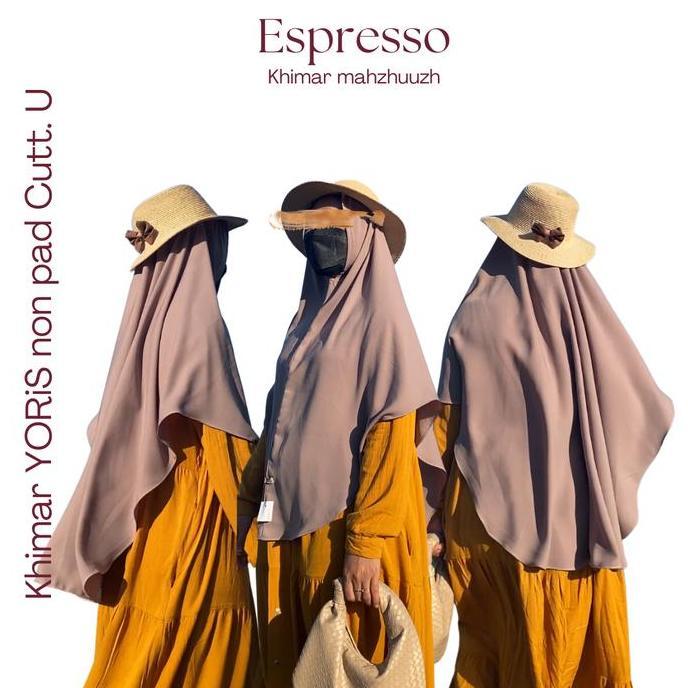 DF105 >> yoris khimar cutting U mahzhuuzh Kerudung bergo Pad nonpet Panjang Muslim Syari Jilbab Inst