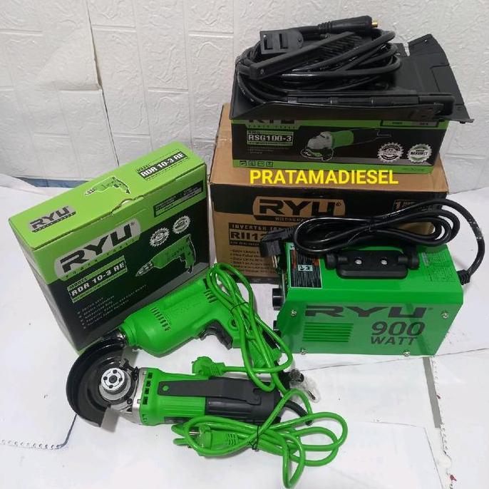 LOLOPECHKA RYU-PaketMesinLas900watt&Bor10mm&Gerindra4"Berkualitas