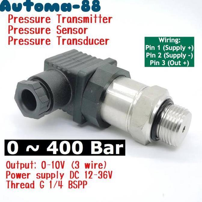 FANA- Pressure Transmitter 0-400Bar Output 0-10V 3 wire DC 24V 400 Bar