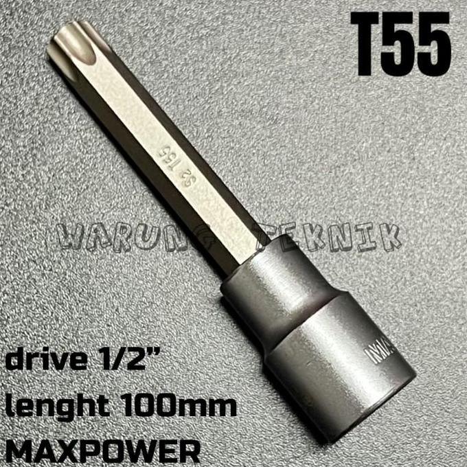 KUNCI SOK PANJANG BINTANG BIT SOCKET DEEP TORX T55 T 55 houseperkakas