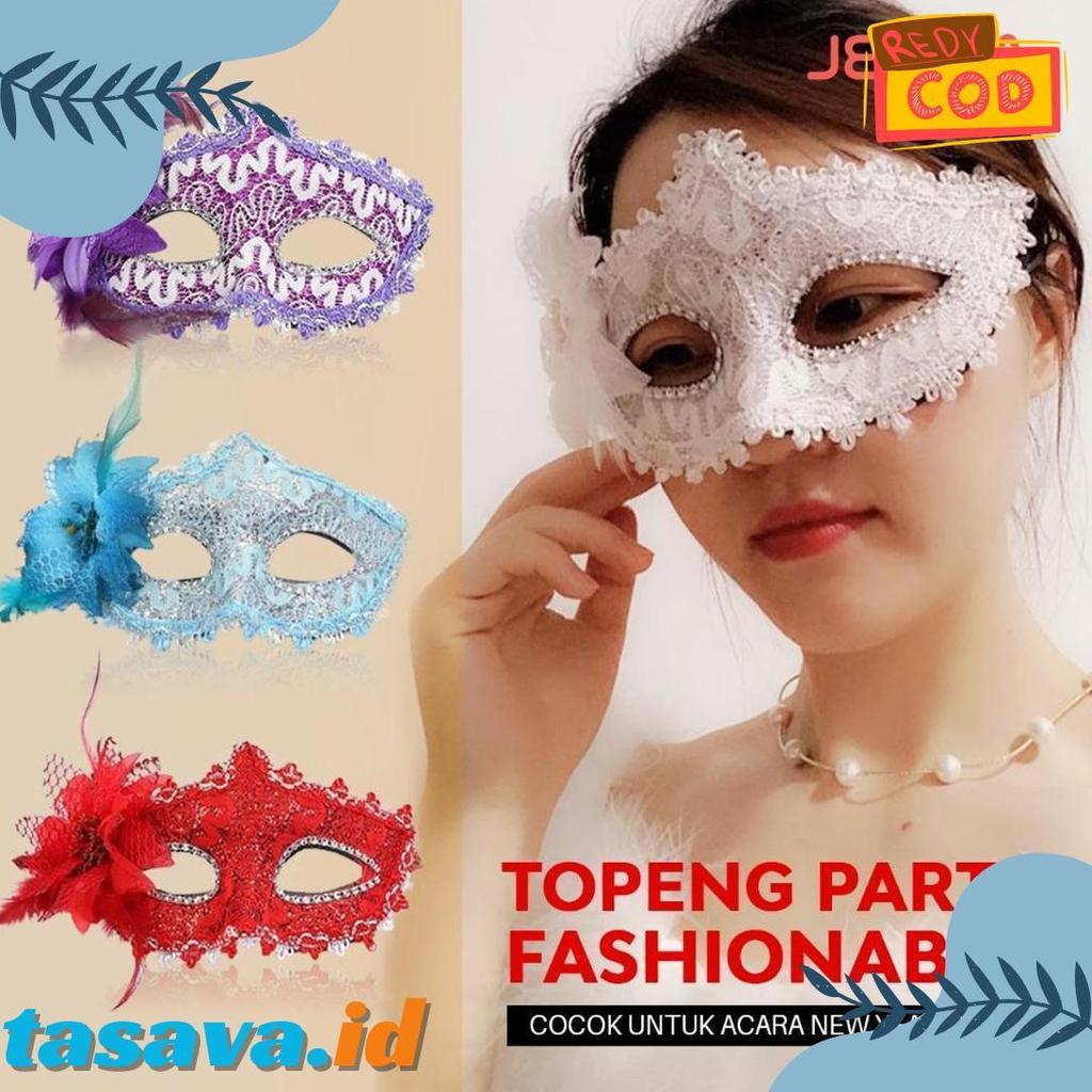 Diskon Up To 70% Topeng Wajah Mata Pesta Tahun Baru Mask Cosplay Halloween Party Wanita Cewek Dewasa