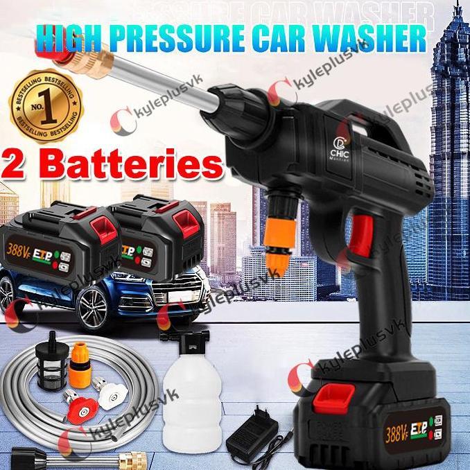 CHESS Mesin cuci mobil Alat Steam Cuci Motor  Alat Cuci Mobil Baterai -