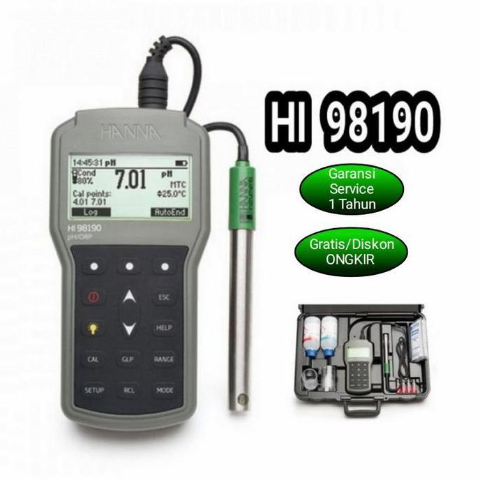 RORONOA- Hanna instruments HI 98190 Professional Waterproof Portbl pH/ORP Meter